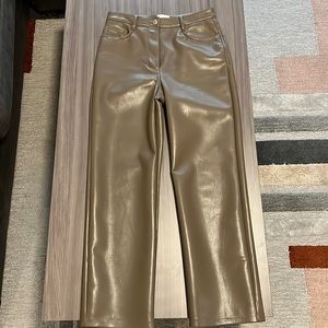 Aritzia Wilfred cropped leather pant